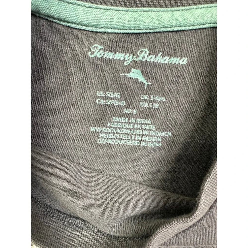 Tommy Bahama Kids Astronaut Moon Graphic T-Shirt Gray Size S 5/6 Space Tee‎